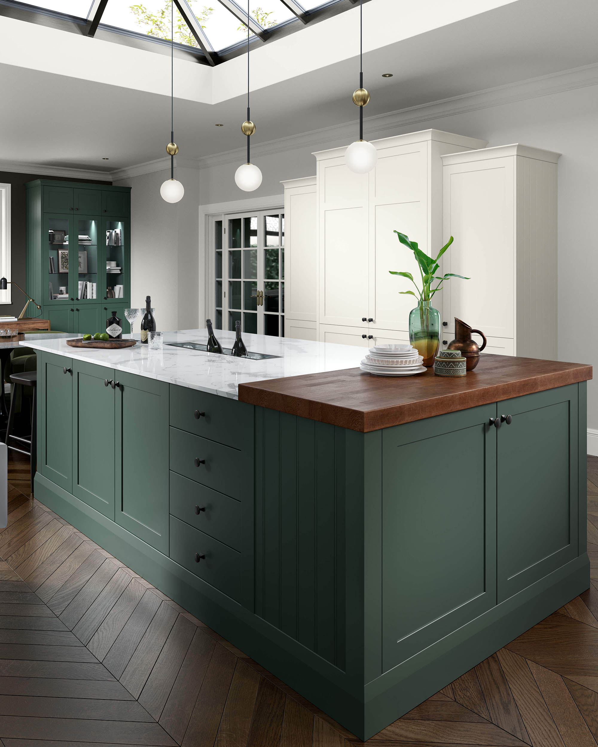 Clifden in Heritage Green and Porcelain