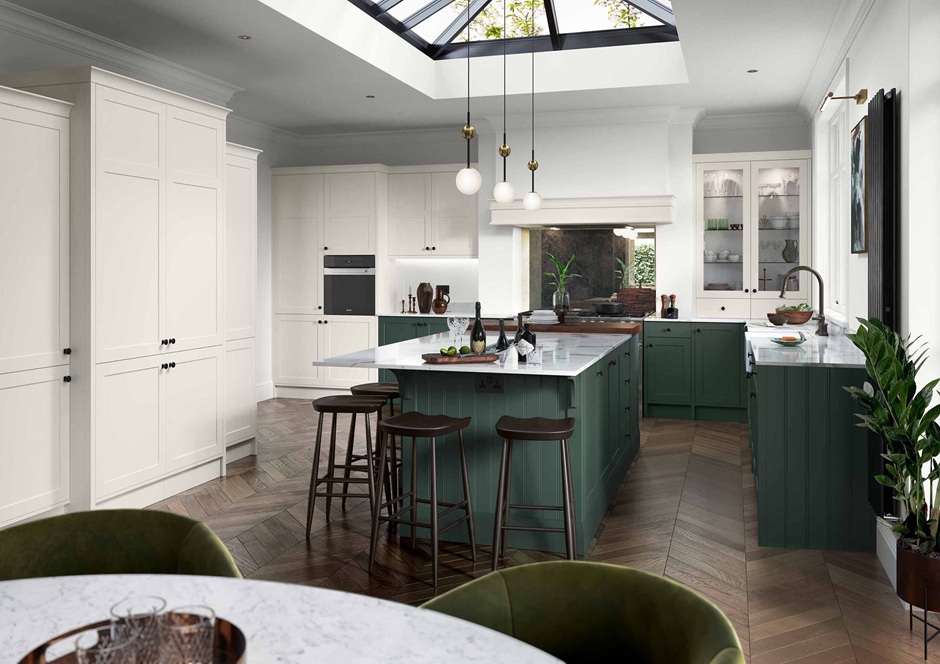 Clifden in Heritage Green and Porcelain