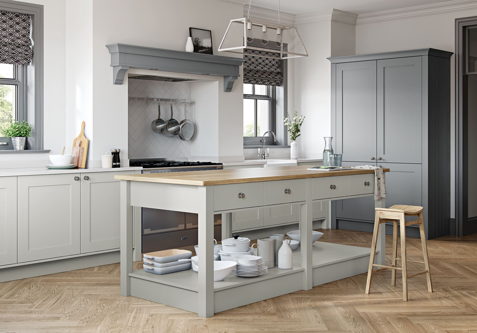 Georgia in Light Grey and Dust Grey