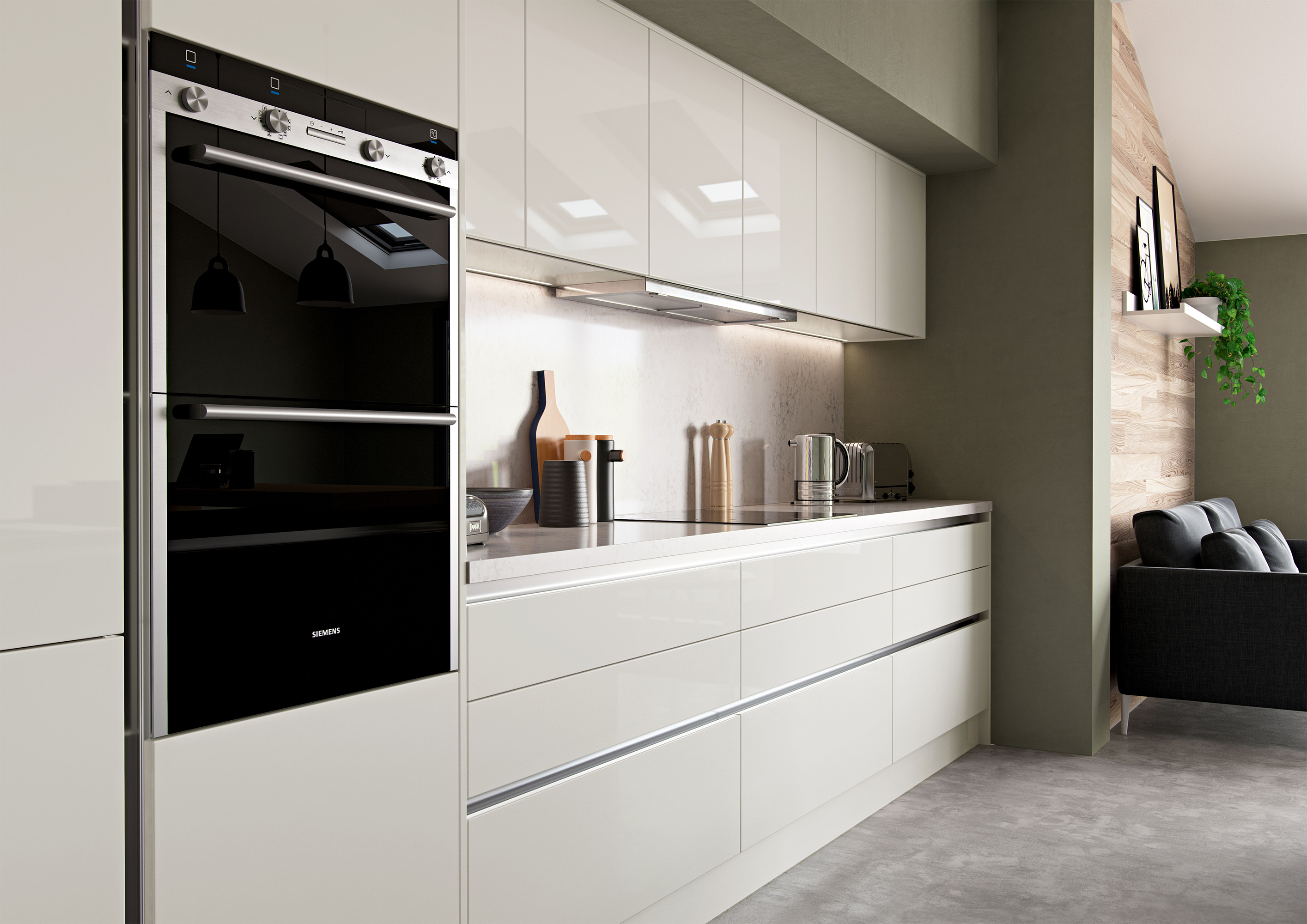 Zola Gloss in Porcelain and Graphite