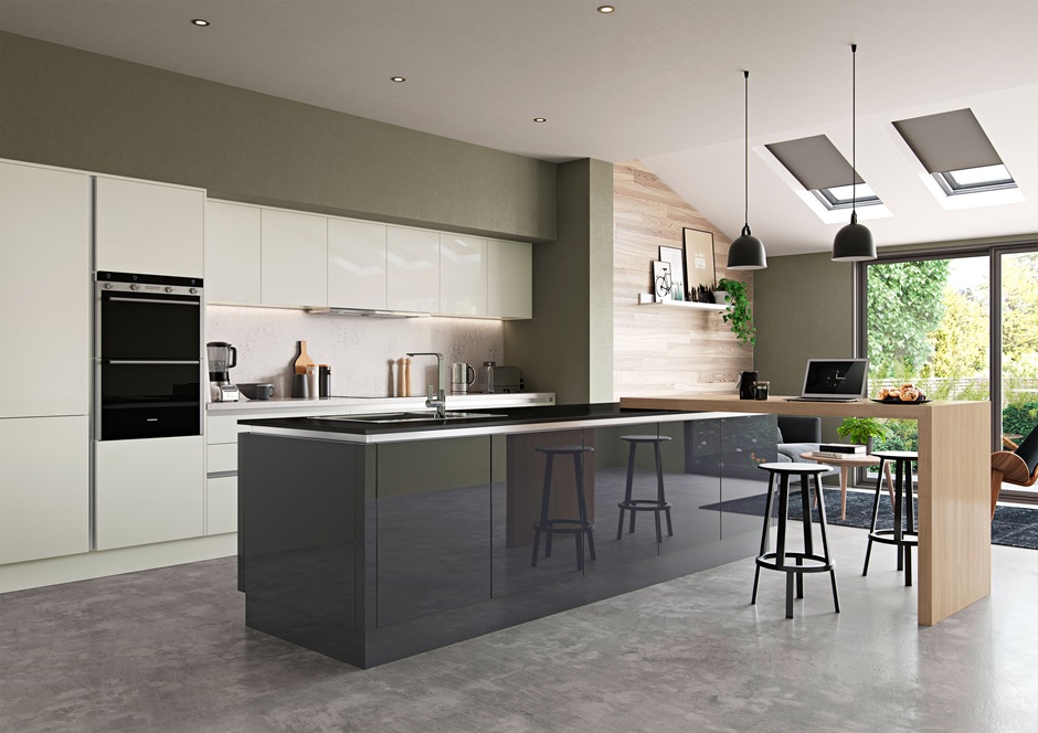 Zola Gloss in Porcelain and Graphite