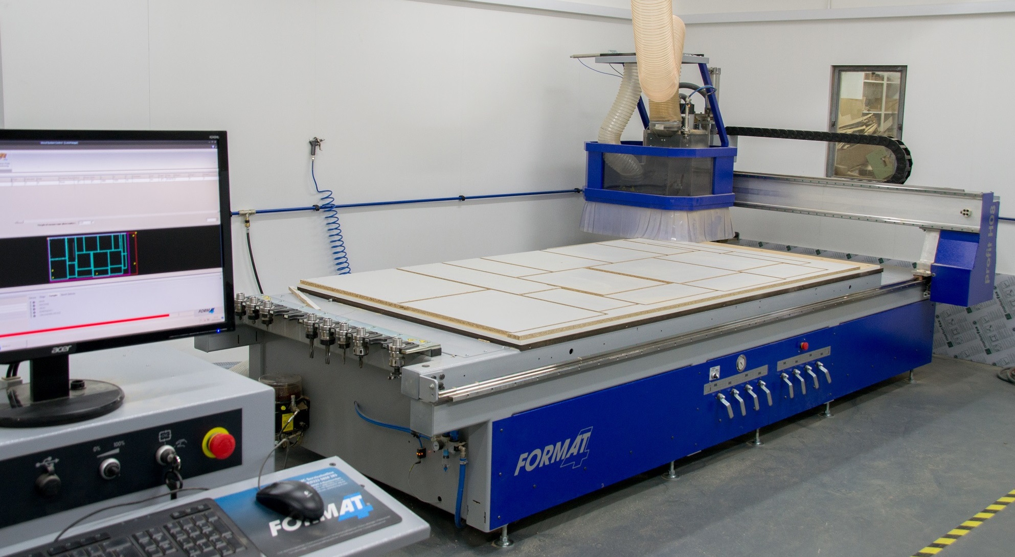Our CNC machine based at the Partridge Kitchens workshop